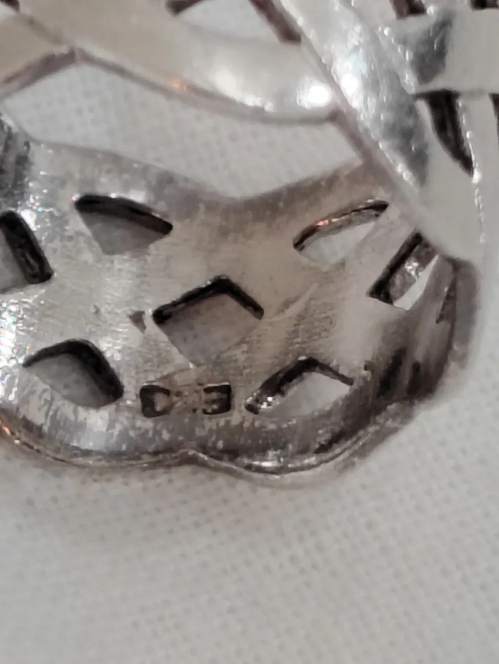 Celtic Knot Band Ring Size 6 Woven Weave Vintage 925 Sterling Silver Wide